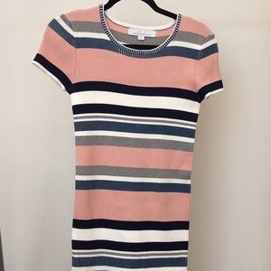 Striped Form Fitting Dress